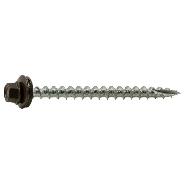 Buildright Self-Drilling Screw, #10 x 2-1/2 in, Painted Steel Flange Hex Head External Hex Drive, 57 PK 51837 - main